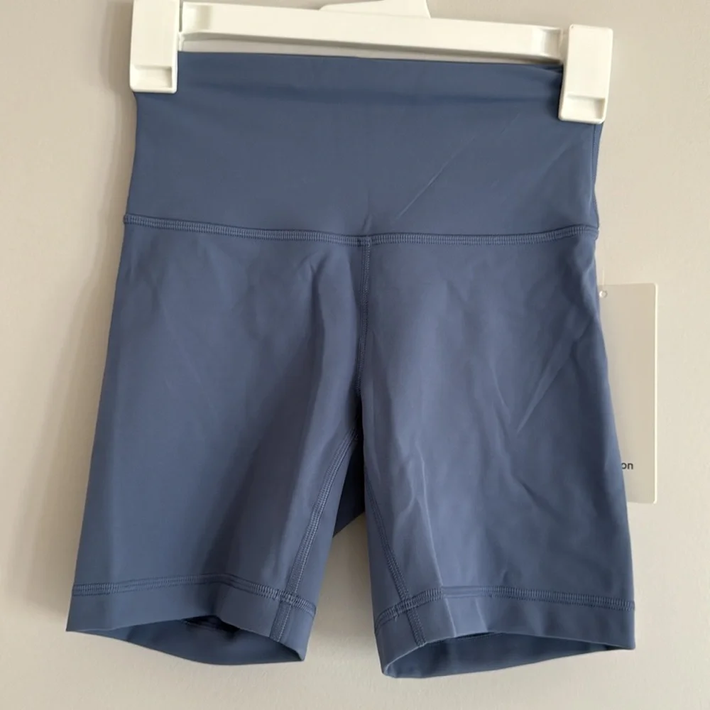 NWT Lululemon Wunder Train High Rise Short 6” inseam Oasis Blue Size 4 Everlux